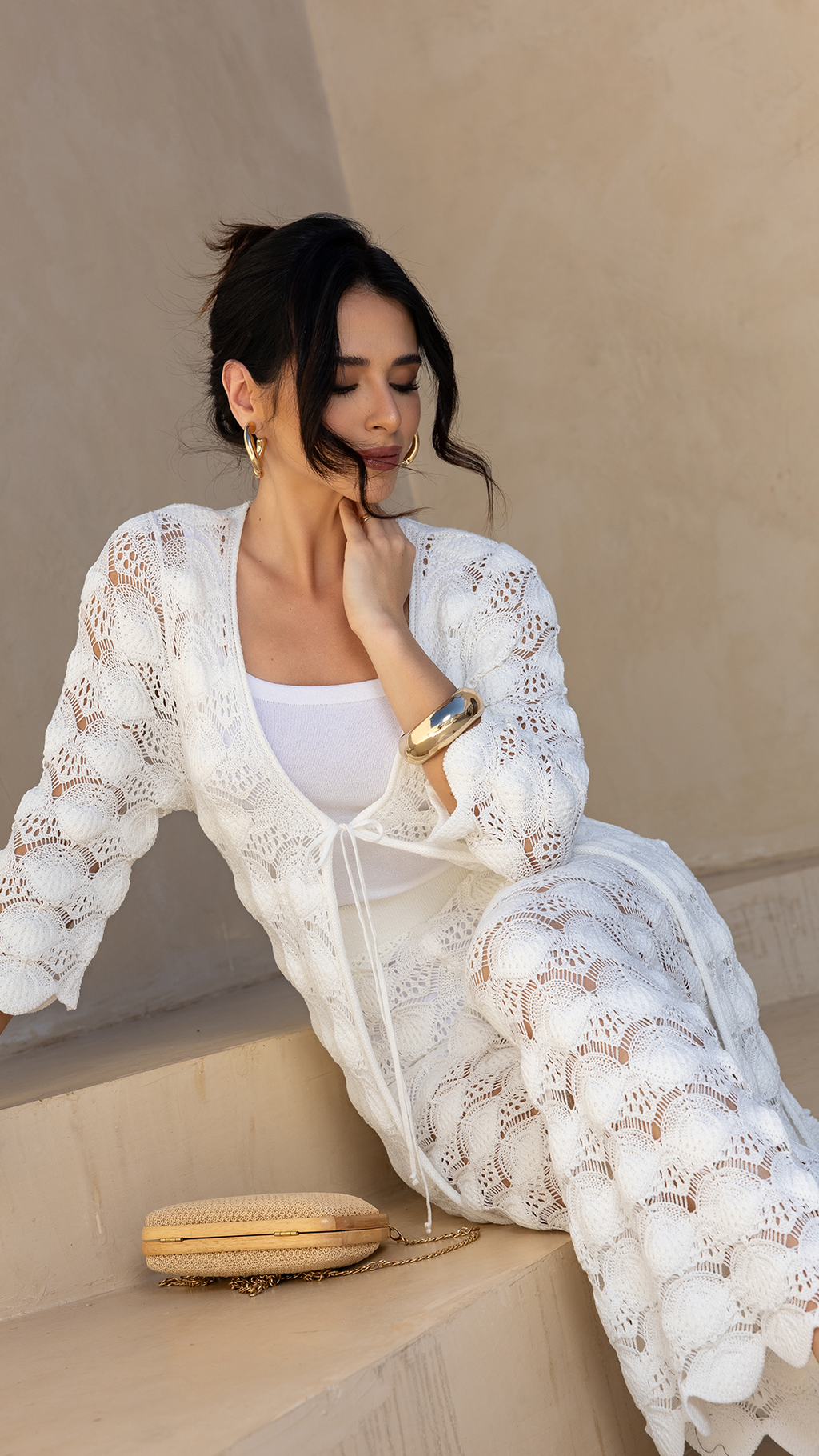 Cardigan Rendado Tricot Vitoria
