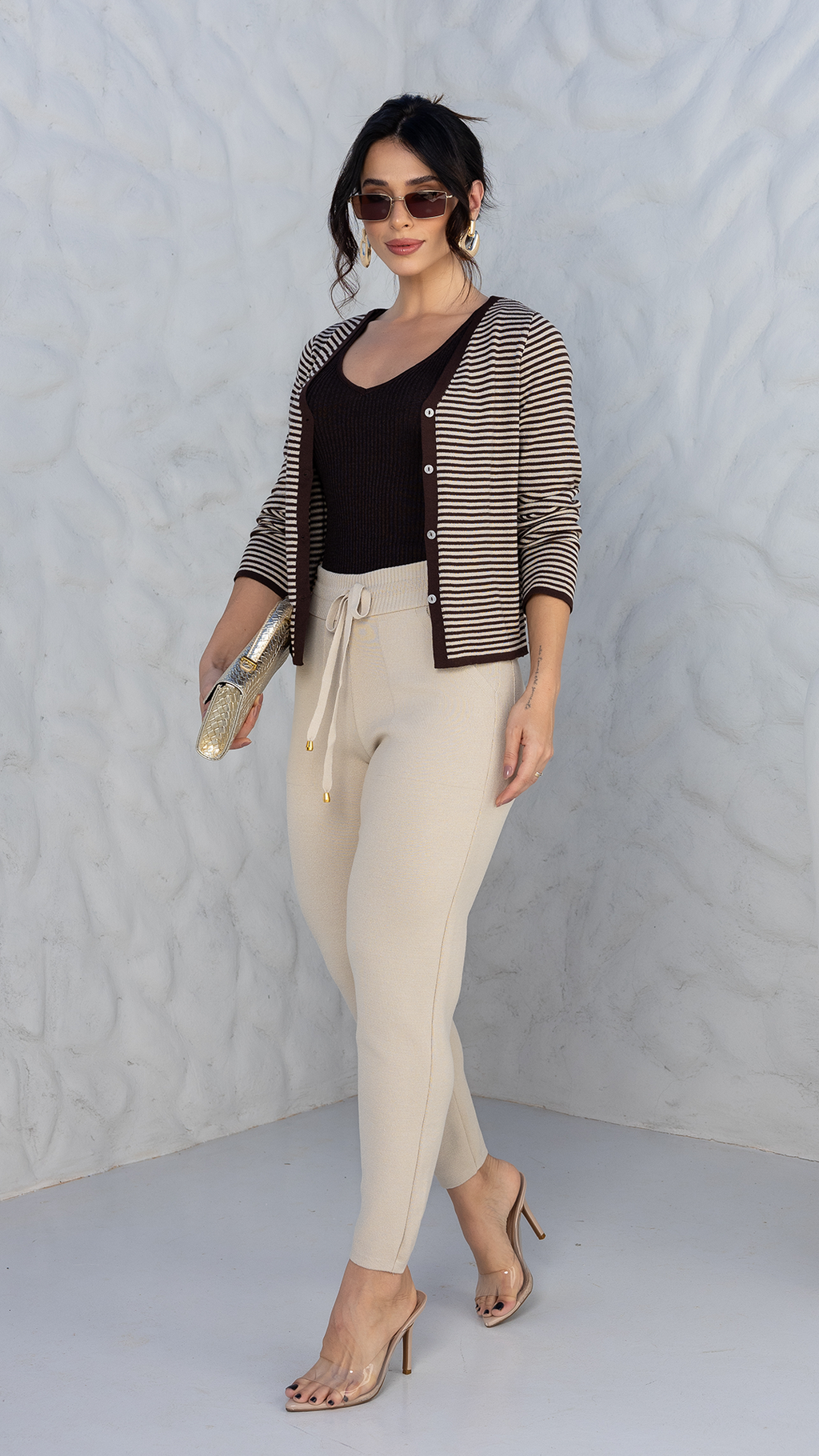 Regata Canelada Tricot Rayon Mel