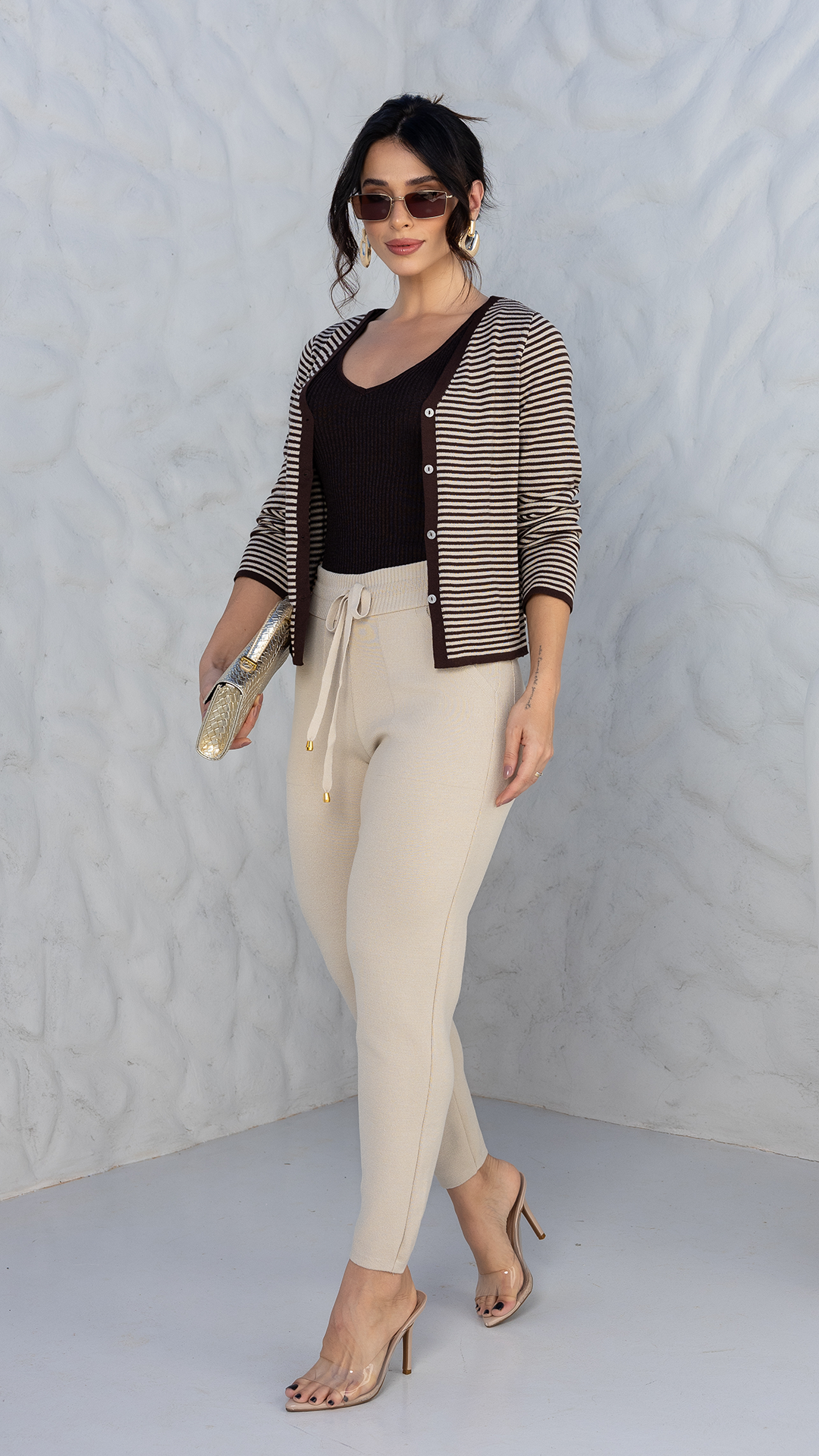 Regata Canelada Tricot Rayon Mel