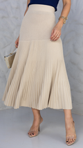 Saia Plissada Tricot Valentina