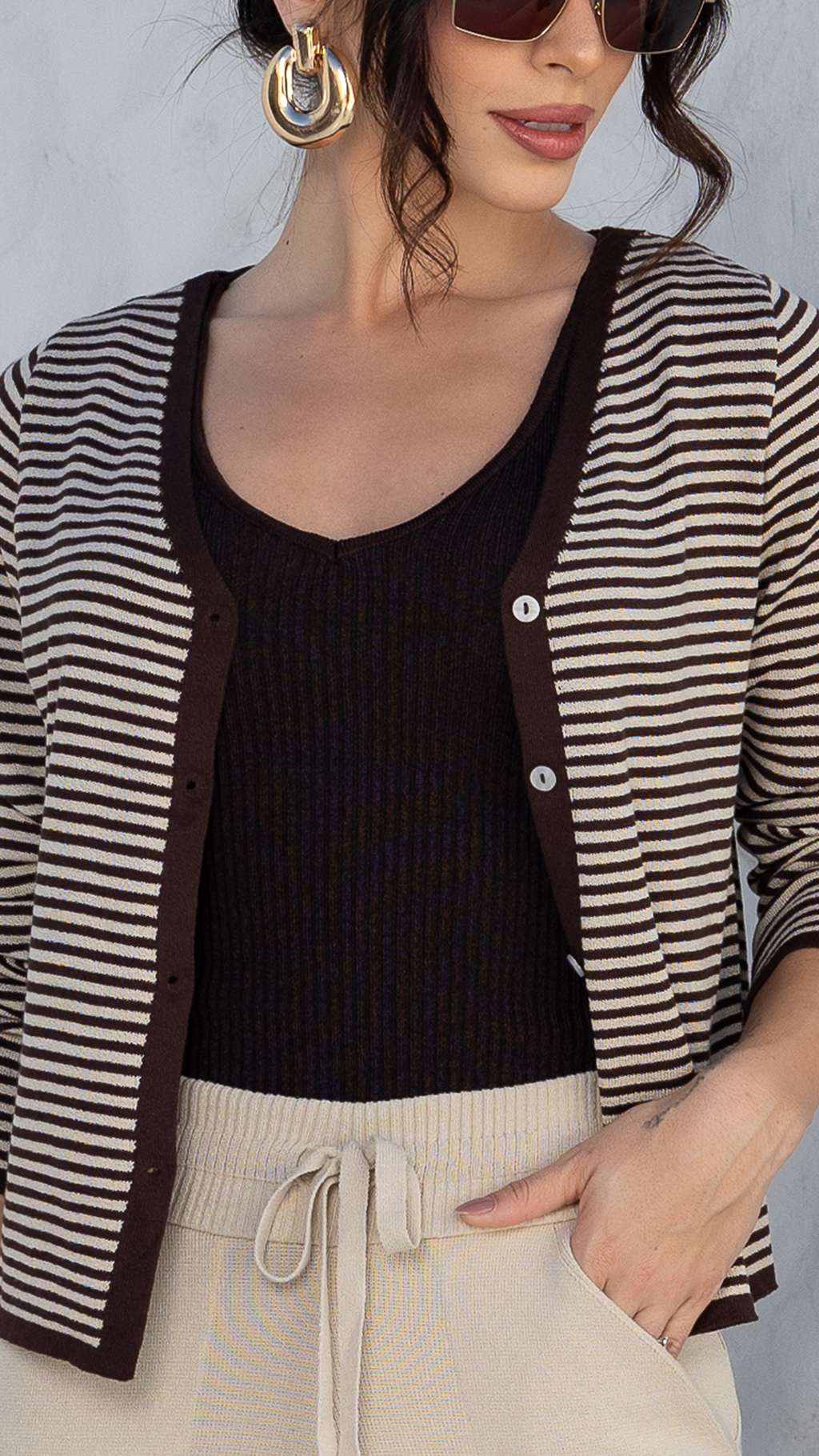 Regata Canelada Tricot Rayon Mel